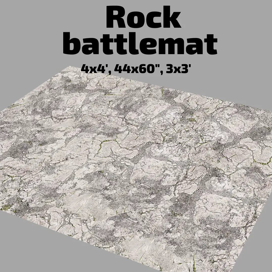 3' X 3' Rock Battlemat 1