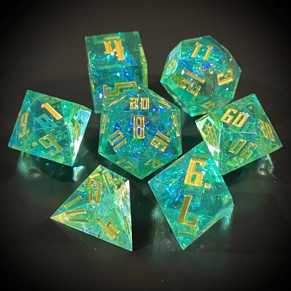 D&D Dice Set Sharp Edge - Turquoise 1