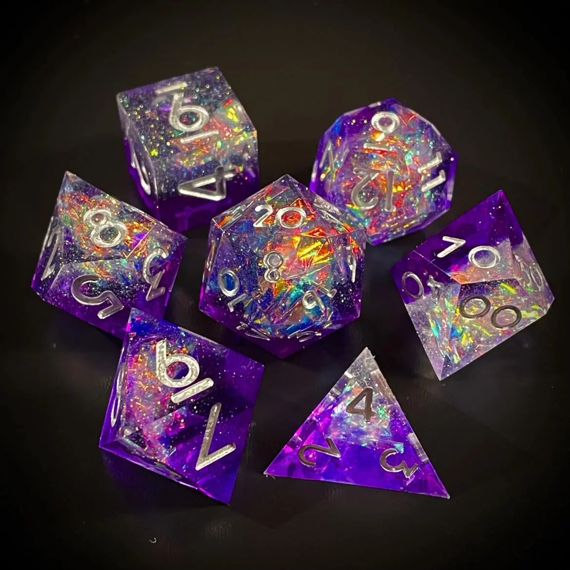 D&D Dice Set Sharp Edge - Enchantment (Silver) 1