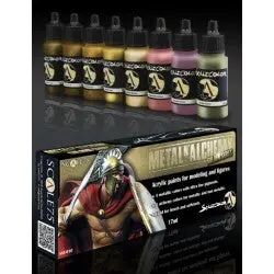 Metal'n Alchemy Golden Paint Set: Scalecolor 17Ml Acrylic 1