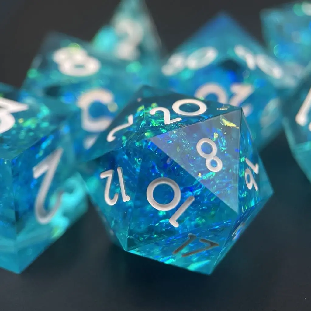 D&D Dice Set Sharp Edge - Underwater (White) 1