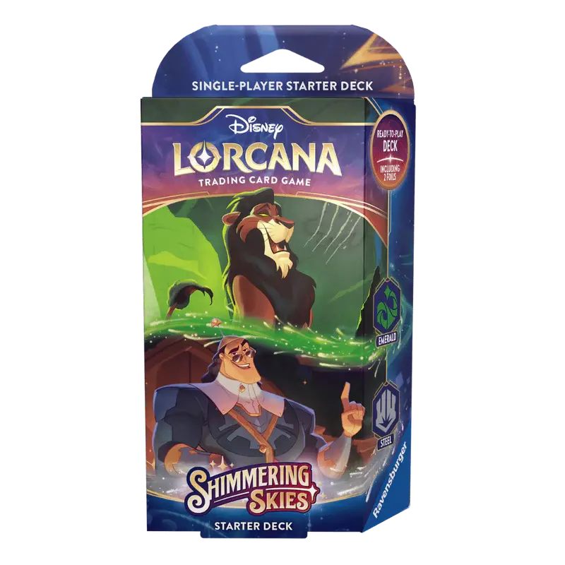 Lorcana Tcg: Shimmering Skies Starter Deck Emerald/Steel 1