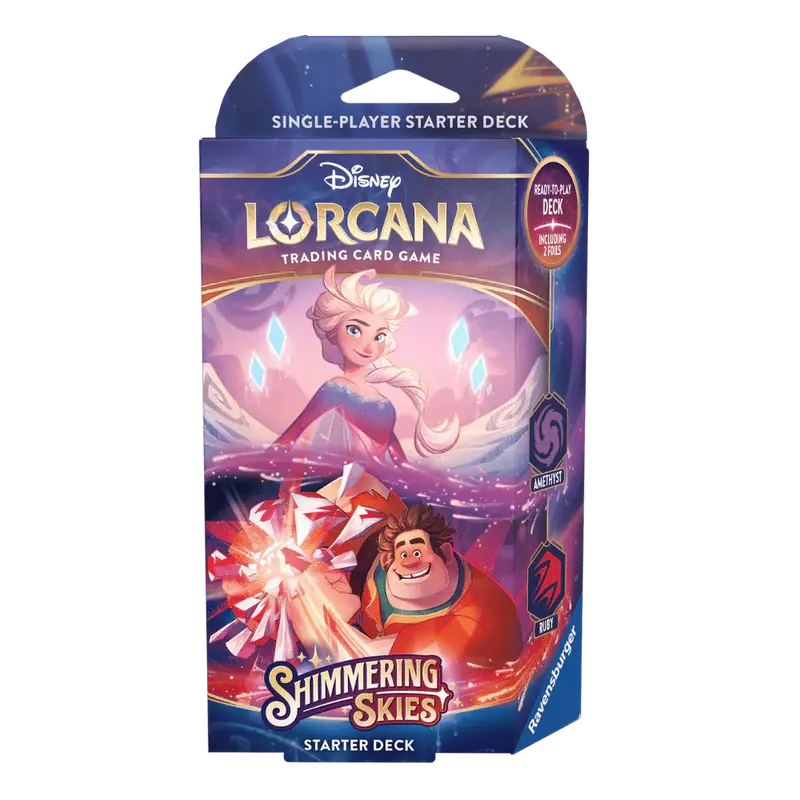 Lorcana Tcg: Shimmering Skies Starter Deck Amethyst/Ruby 1