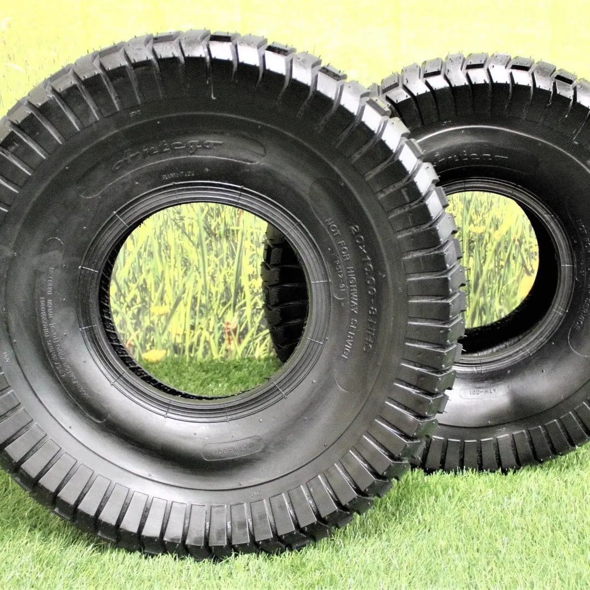 20X10.00-8 2-Ply Turf Tires For Lawn & Garden Mower (Set Of Two) 1
