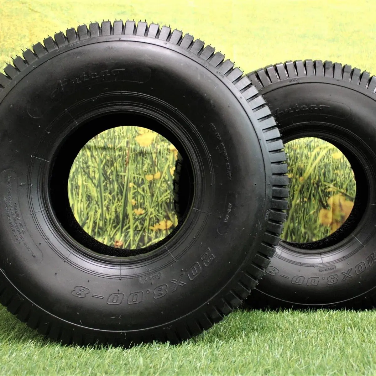 20X8.00-8 4-Ply Turf Tires For Lawn & Garden (Set Of Two) 1