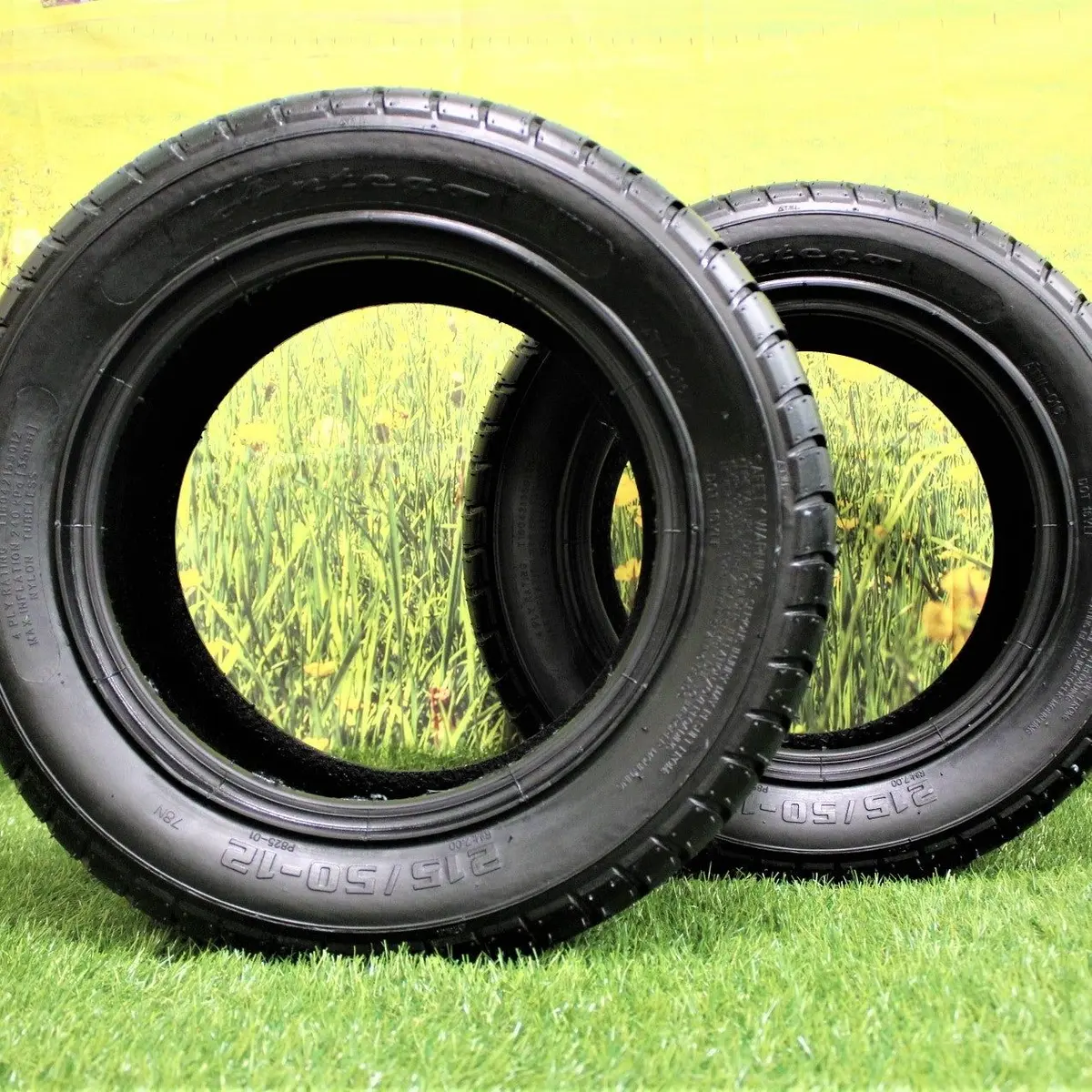 215/50-12 4-Ply (Set Of 2) Golf Cart Tires Dot Rated Atw-016 1
