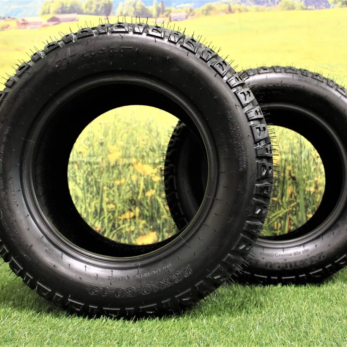 23X10.50-12 Atw-040 Commercial Zero Turn Lawn Mower Tires (Set Of 2) 1