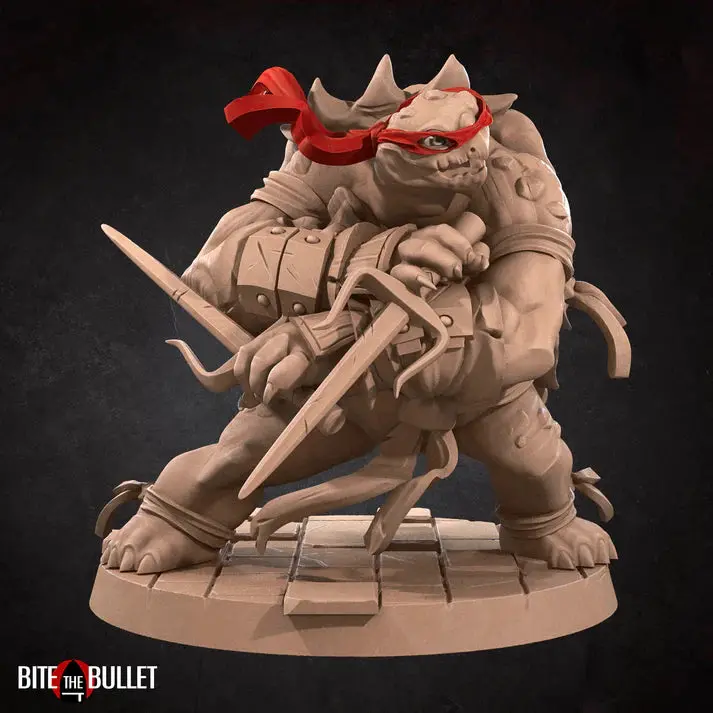Tortle Fighter Male (Raphael) D&D Miniature 1