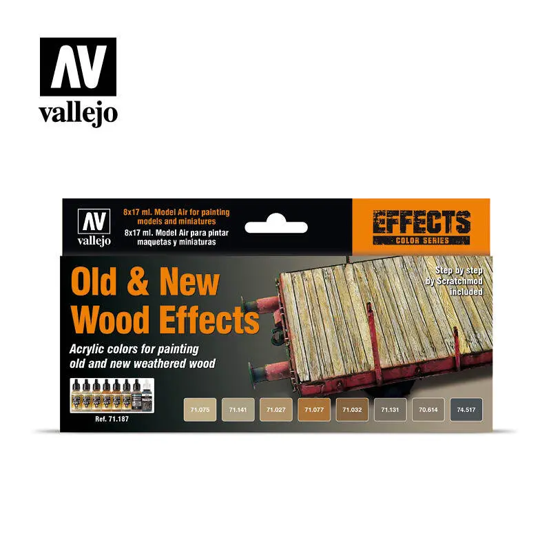 Effects 8 Colour Set Old And New Wood Effects By Scratchmod 17Ml 1