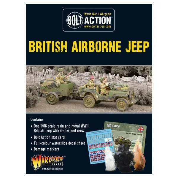 British Airborne Jeep & Trailer (Small Green Box) 1