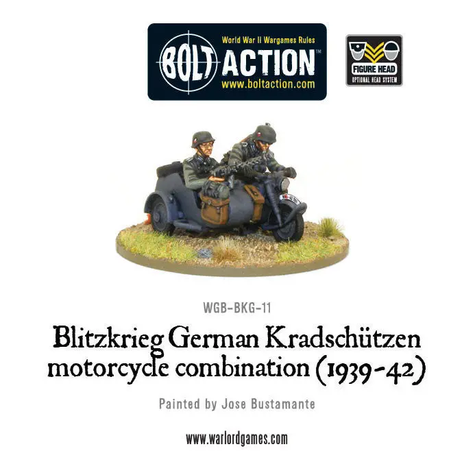 Blitzkrieg German Kradschutzen Motorcycle (1939-42) (Blister) 1