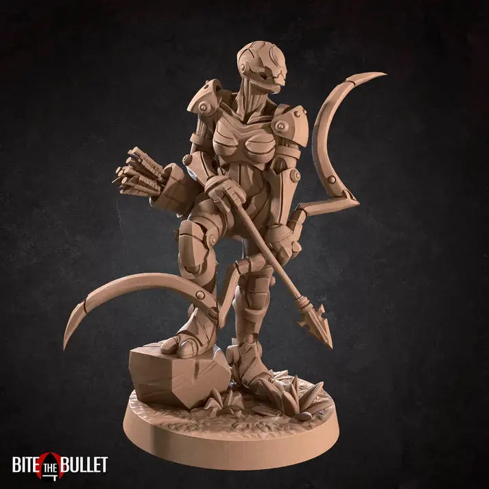 Warforged Ranger Female D&D Miniature 1