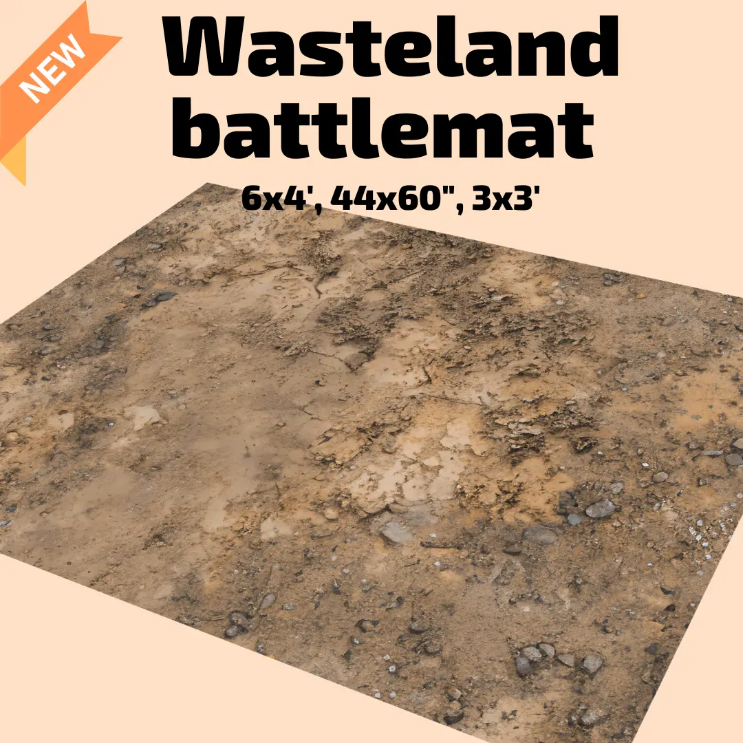 3' X 3' Wasteland Battlemat 1