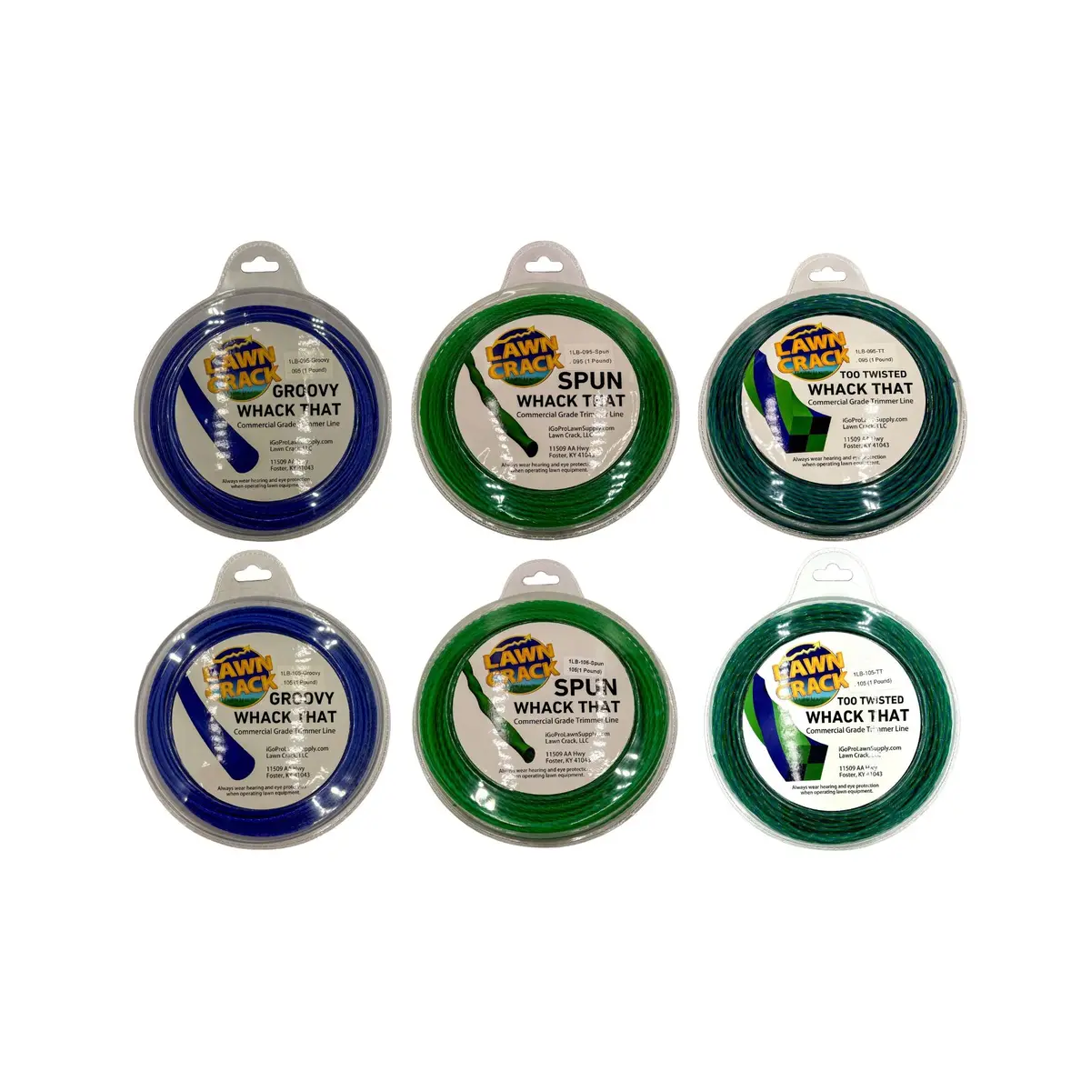 6 Pounds Of .095 & .105 Trimmer Line (3 Styles Of Commercial Grade) 1