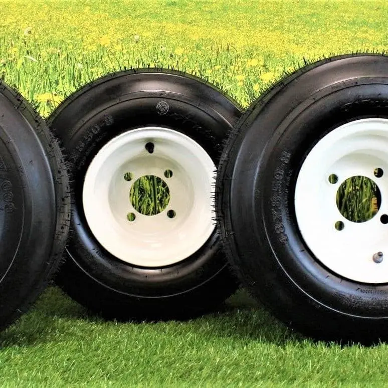 18X8.50-8 With 8X7 White Assembly For Golf Cart And Lawn Mower (Set Of 4) 1