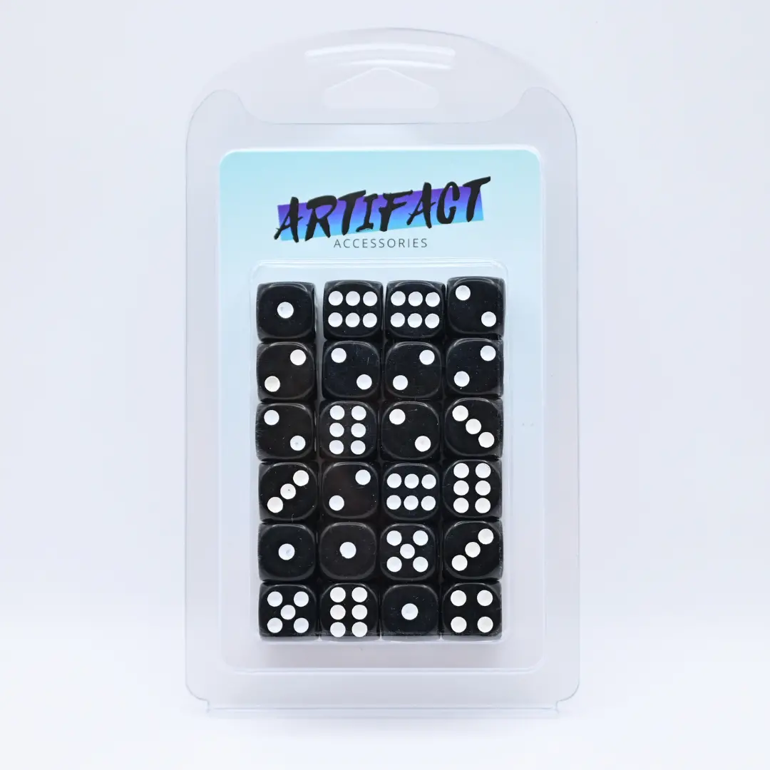 16Mm Dice Black Series (White Pips) 2