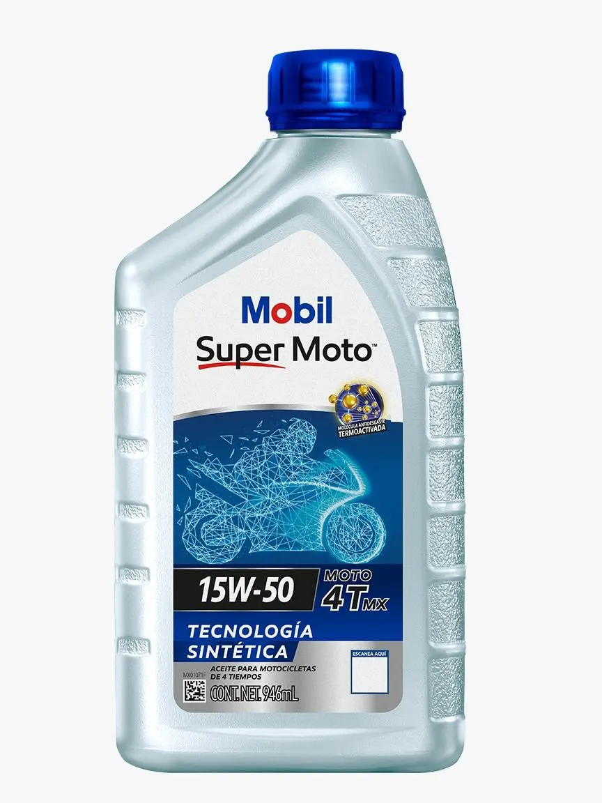 Mobil Super Moto 4T 15W-50, Lubricante Sintetico Para Motocicletas Con Motor 4 Tiempos, Formulado Para Brindar Triple Proteccion, Transmision, Motor Y Embrague, Incorporando Su Nueva Tecnologia "Molecula Antidesgaste Termoactivada"
Precios Incluyen I.S.V. 1