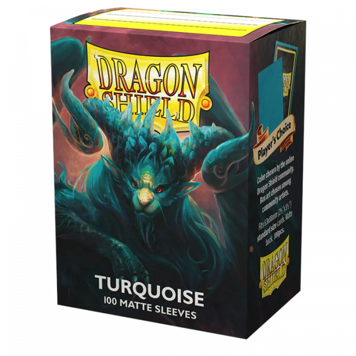 Sleeves - Dragon Shield - Box 100 - Turquoise Matte 1