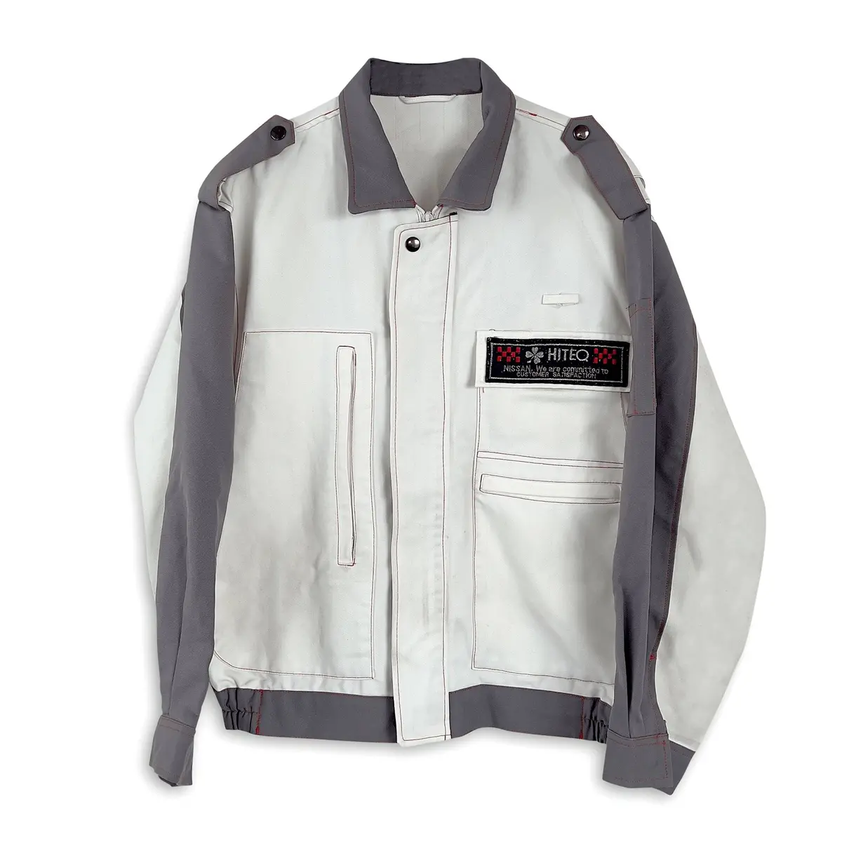 Authentic Retro Jdm Japan Nissan Hiteq Mechanic Staff Jacket White 1