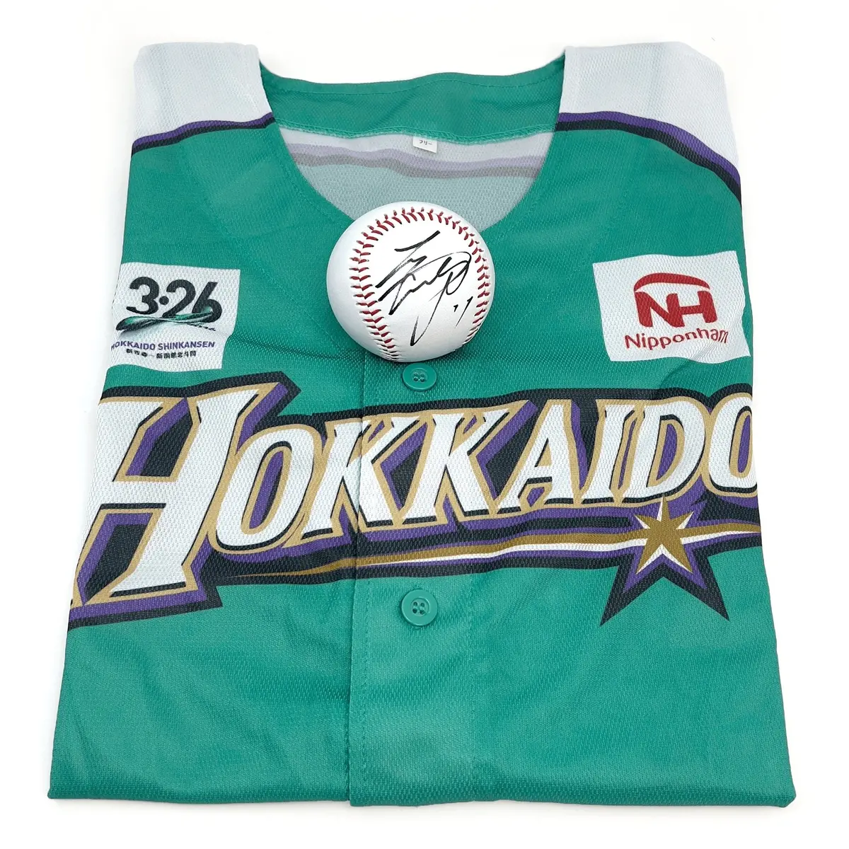 Autographed Signed Nippon Ham Fighters Shohei Ohtani Baseball + Bonus Jersey 1