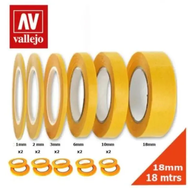 Precision Masking Tape 6Mmx18m - Twin Pack 1