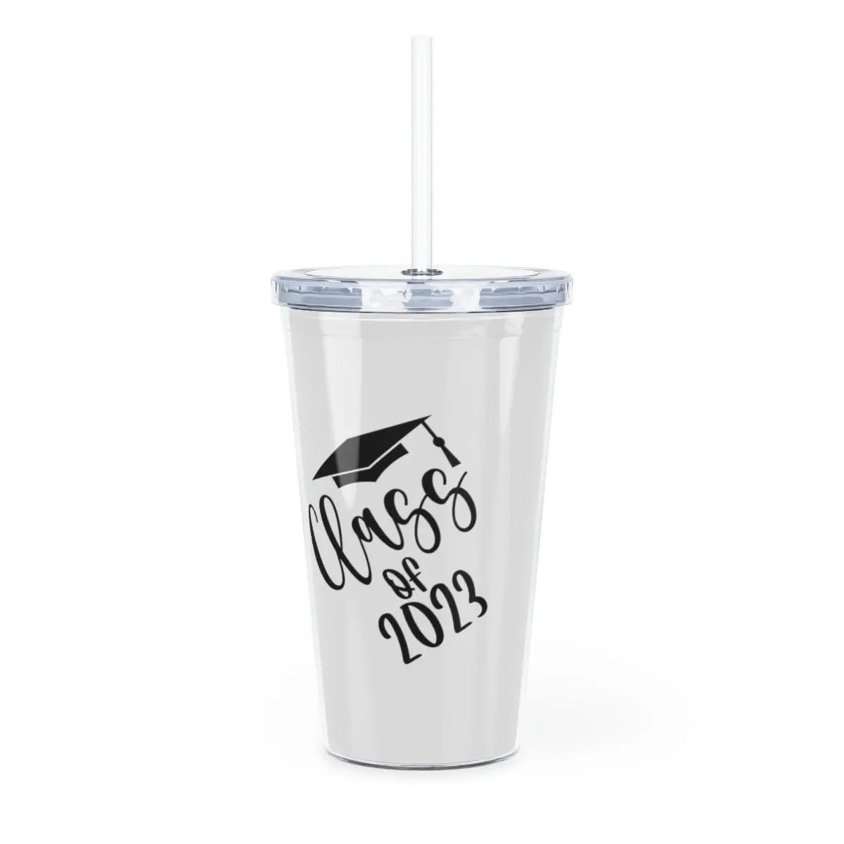 Class Of 2023 Plastic Tumbler With Straw 1
