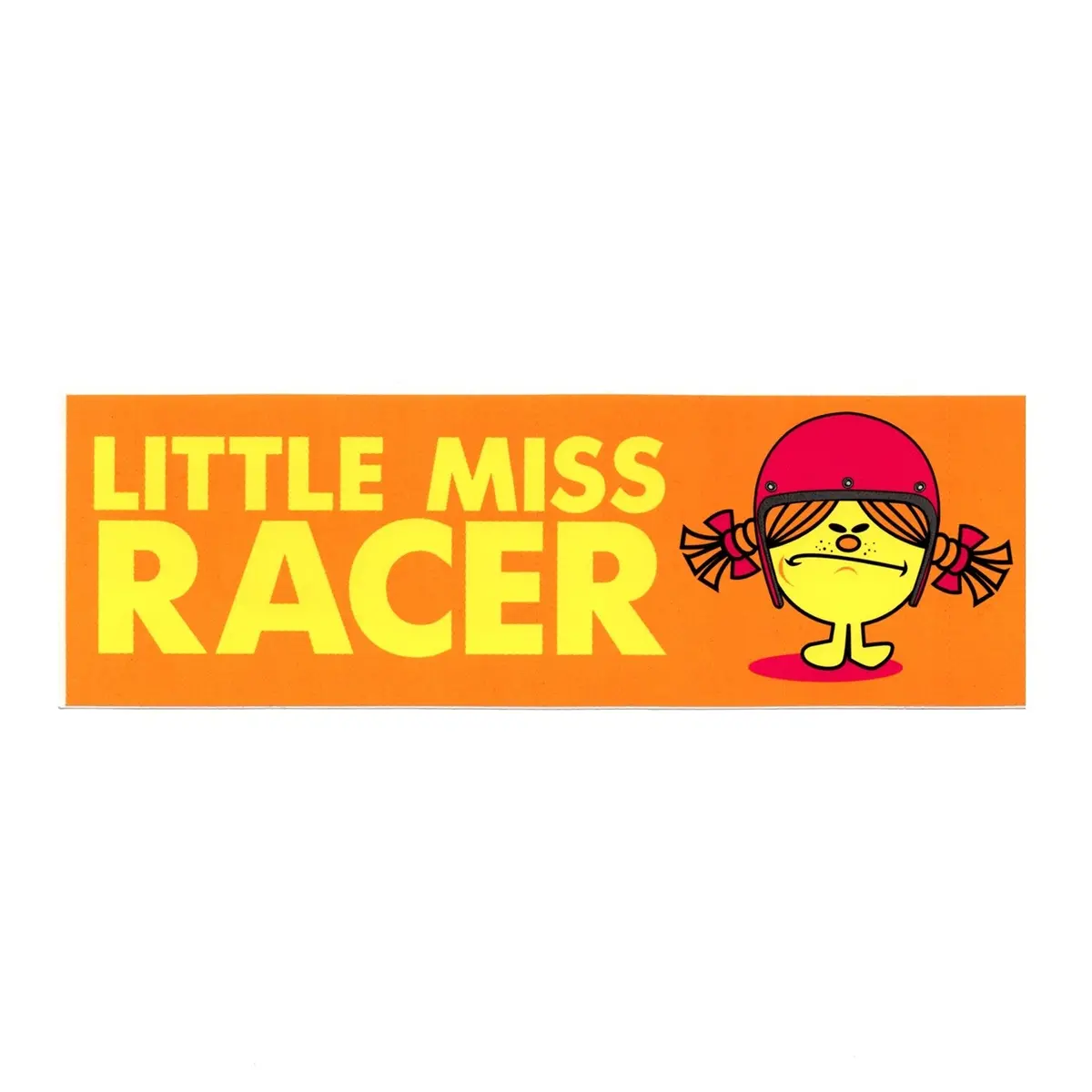 Cartoon Little Miss Racer Premium Quality Bumper Sticker Decal 1