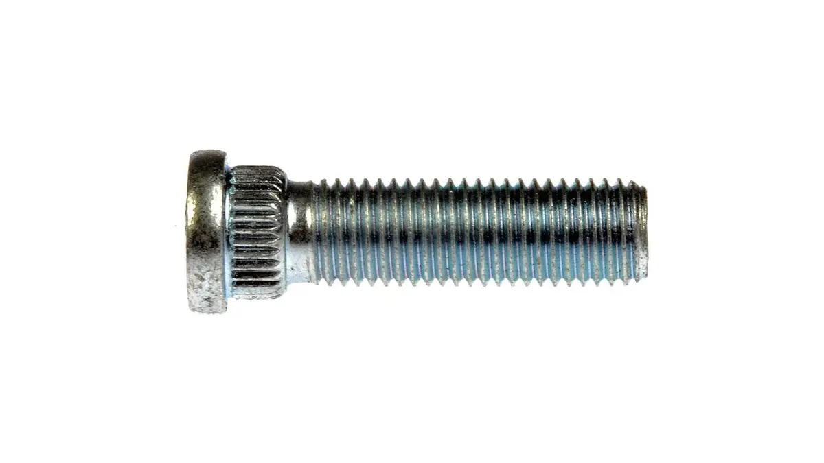 Wheel Bolt - M12-1.50 Serrated Wheel Stud - 14.38Mm Knurl, 45Mm Length / Perno Para Rueda, Espárrago,  Rosca M12-1.50  - Moleteado 14.38Mm ,  Longitud 45Mm 
Precios Incluyen I.S.V. 1
