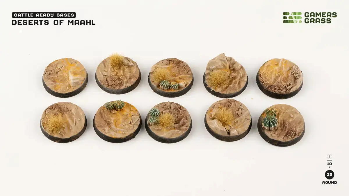 Deserts Of Maahl Bases Round 25Mm (X10) 1