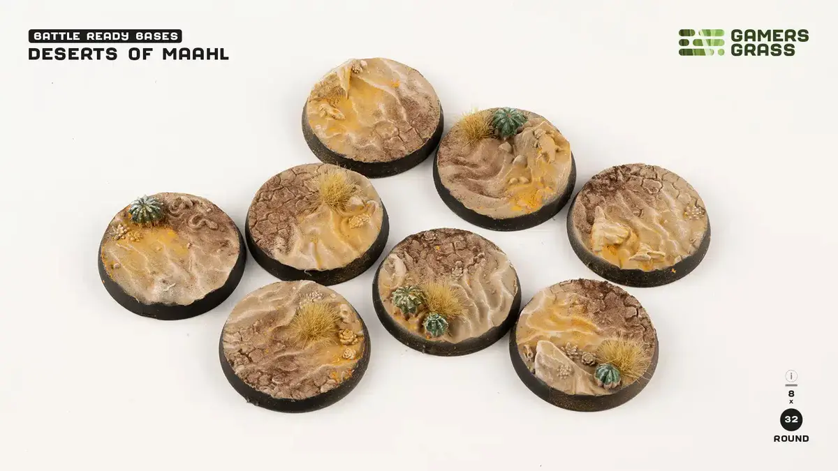 Deserts Of Maahl Bases Round 32Mm (X8) 1