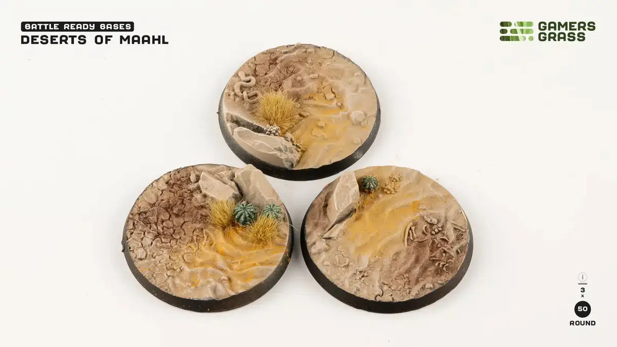 Deserts Of Maahl Bases Round 50Mm (X3) (Special Order) 1