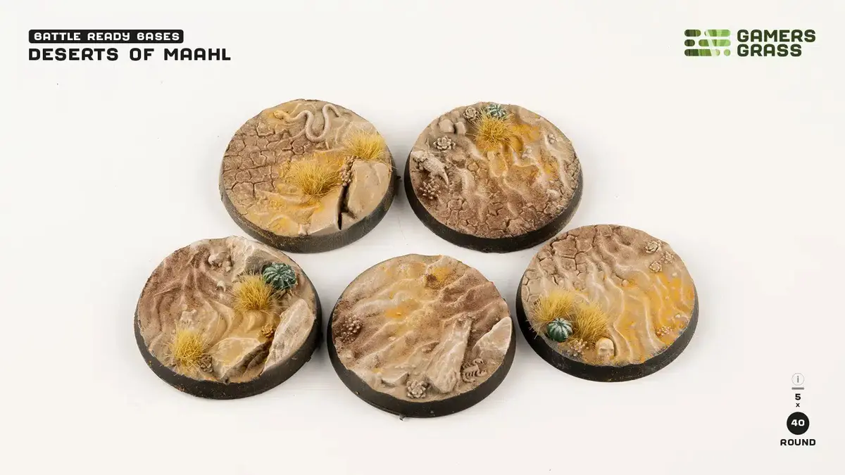 Deserts Of Maahl Bases Round 40Mm (X5) 1