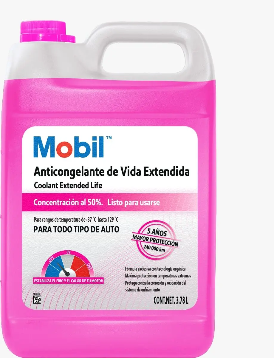 Mobil Extended Life 50/50, Es Un Refrigerante Y Anticongelante De Servicio Liviano, Formulado A Base De Tecnologia De Acidos Organicos, Recomendado Para Todo Tipo De Vehiculo Sin Importar Procedencia (Asiatico, Americano O Europeo)
Precios Incluyen I.S.V. 1