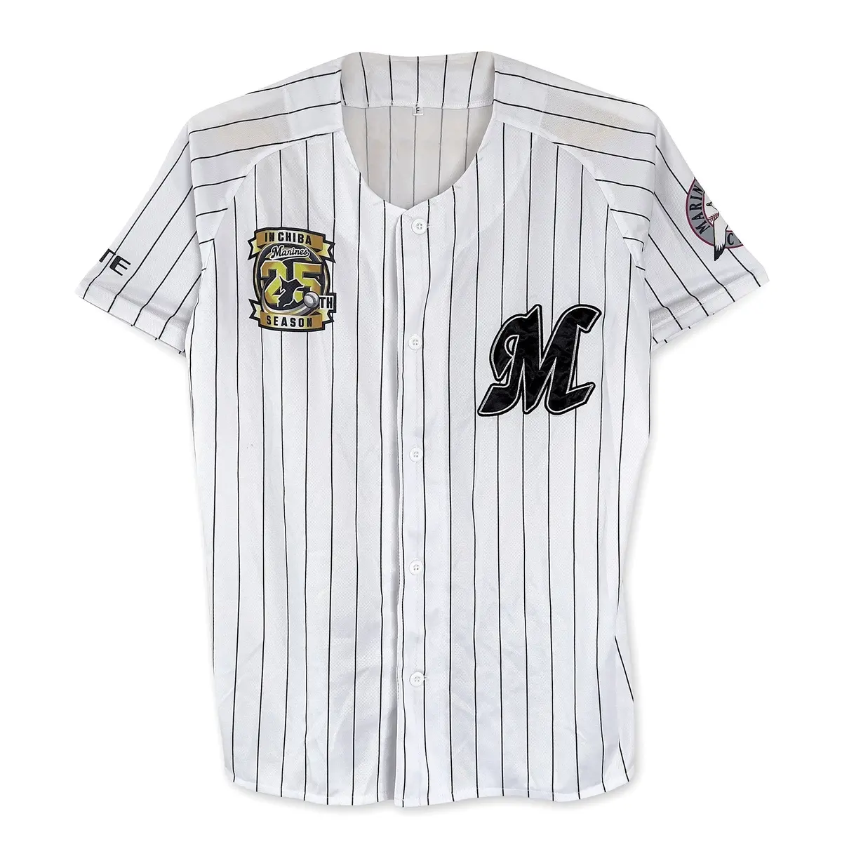 Genuine Japan Baseball Chiba Lotte Marines 25Th Anniversary Home Jersey White 1