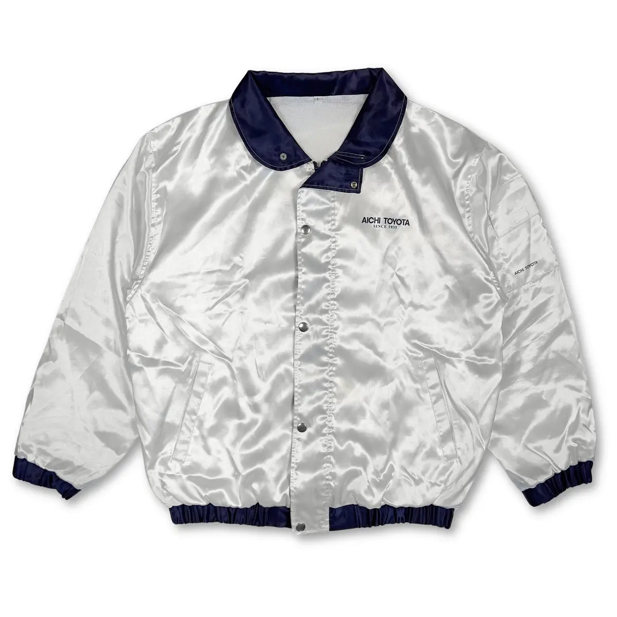 Genuine Japan Jdm Aichi Toyota Reflective Safety Staff Jacket White 1
