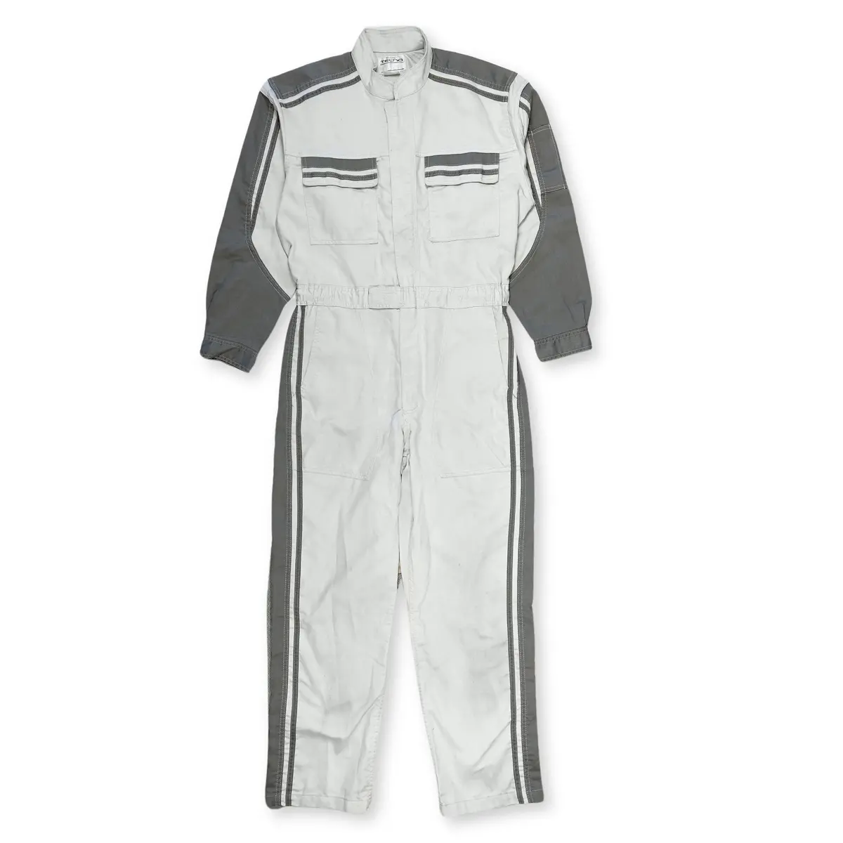 Genuine Jdm Japan Retro Toyota Tecno Coveralls Mechanic Suite Tsunagi Grey 1