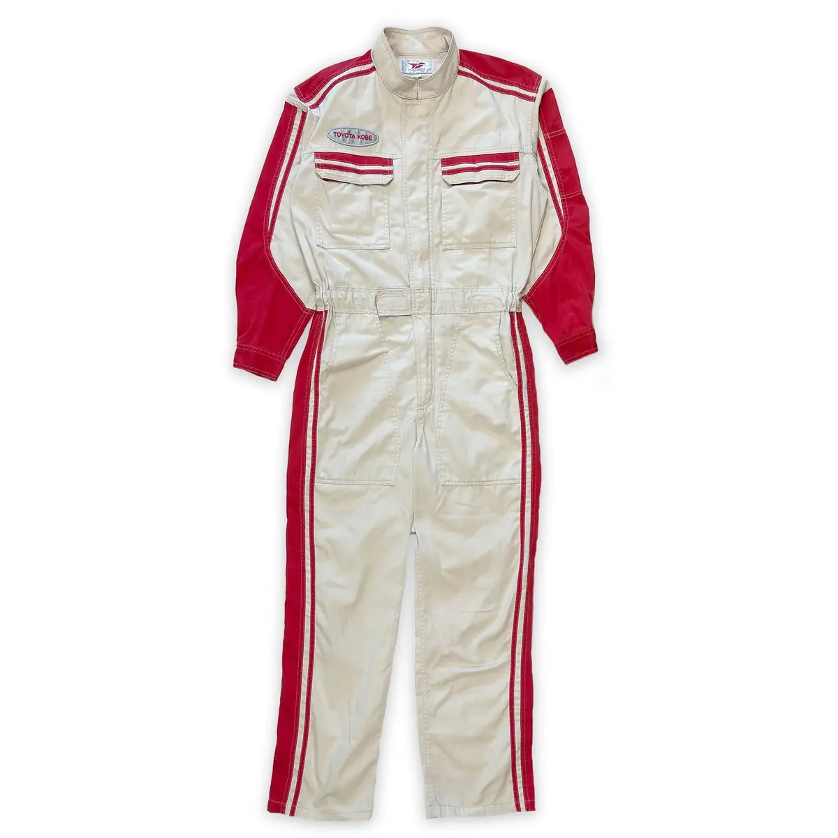 Genuine Retro Japan Jdm Toyota Kobe Summer Jumpsuit Coveralls Tsunagi Red 1