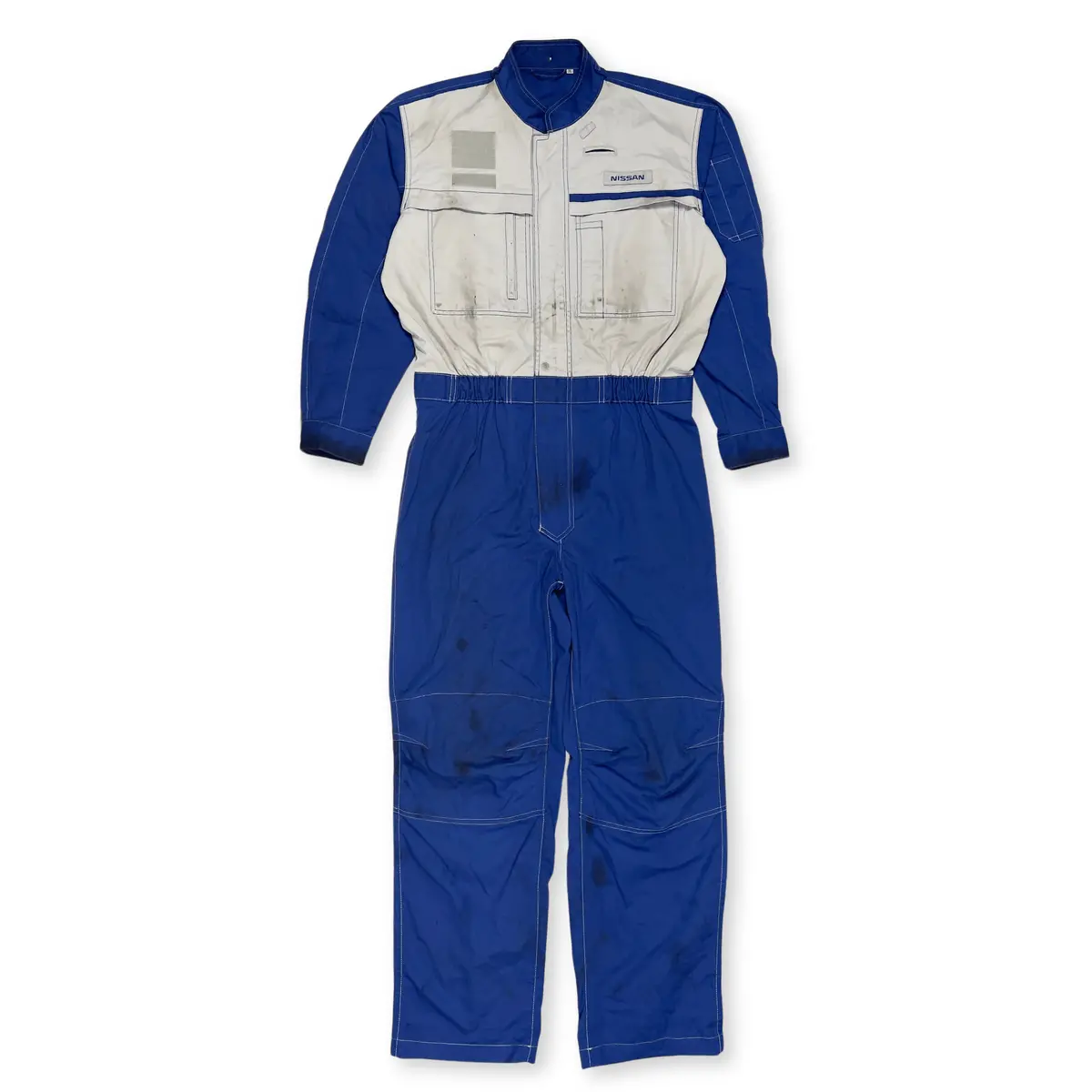 Genuine Retro Showa Jdm Japan Nissan Tsunagi Mechanics Coverall Blue Stage 1