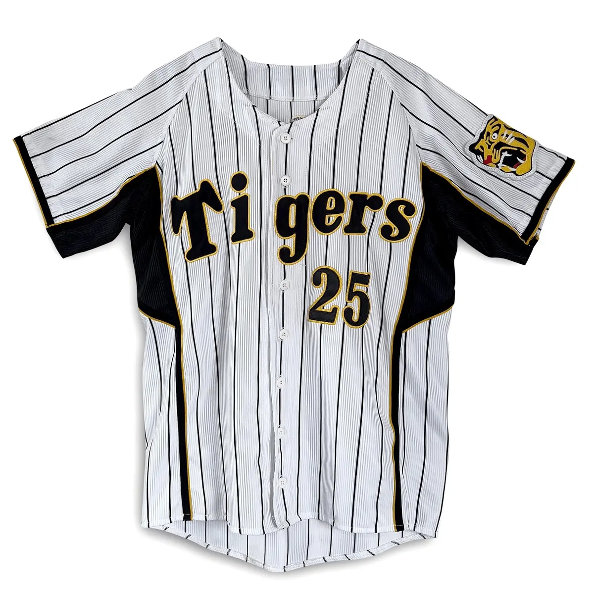 Genuine Retro Npb Japan Hanshin Tigers Ryota Arai Baseball Knit Jersey #25 1