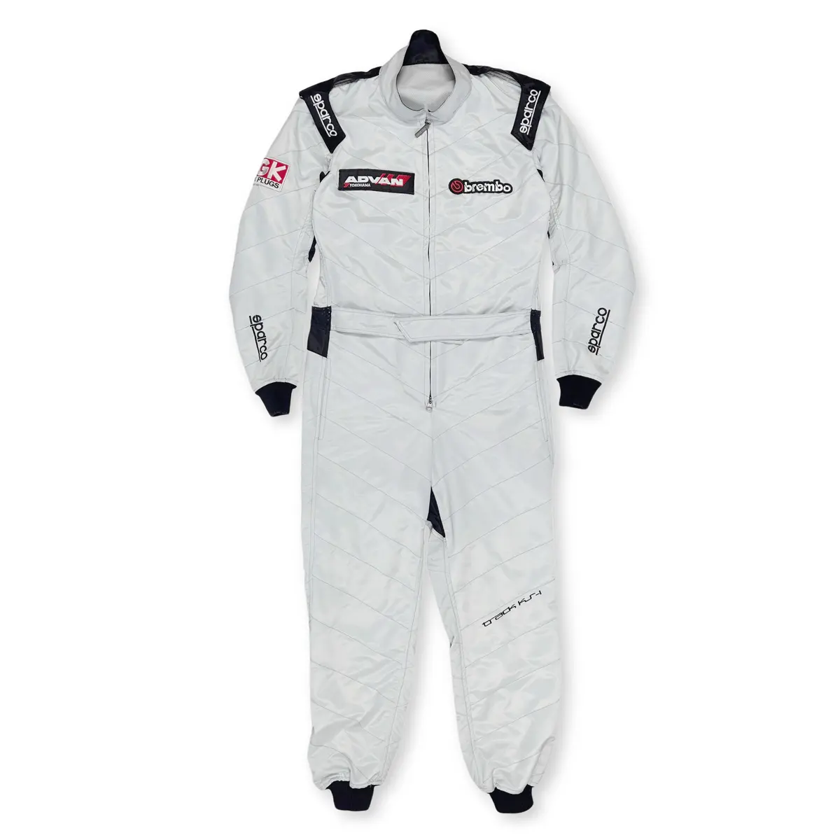 Genuine Sparco Advan Brembo Ngk Track Ks-1 Kart Racing Suit Gray 1