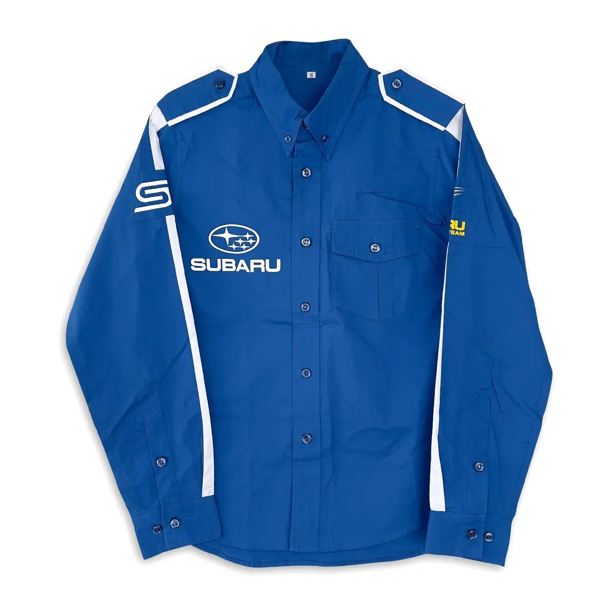 Japan Jdm Subaru World Rally Team Wrc Sti Button Up Long Sleeve Shirt 1