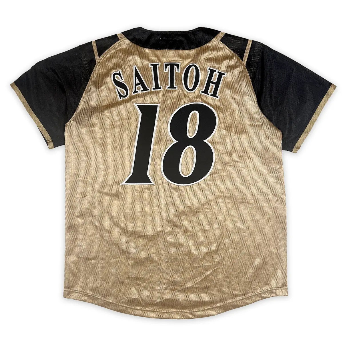 Japan Npb Nippon Ham Fighters Yuki Saitoh Baseball Knit Jersey Gold 2011 1