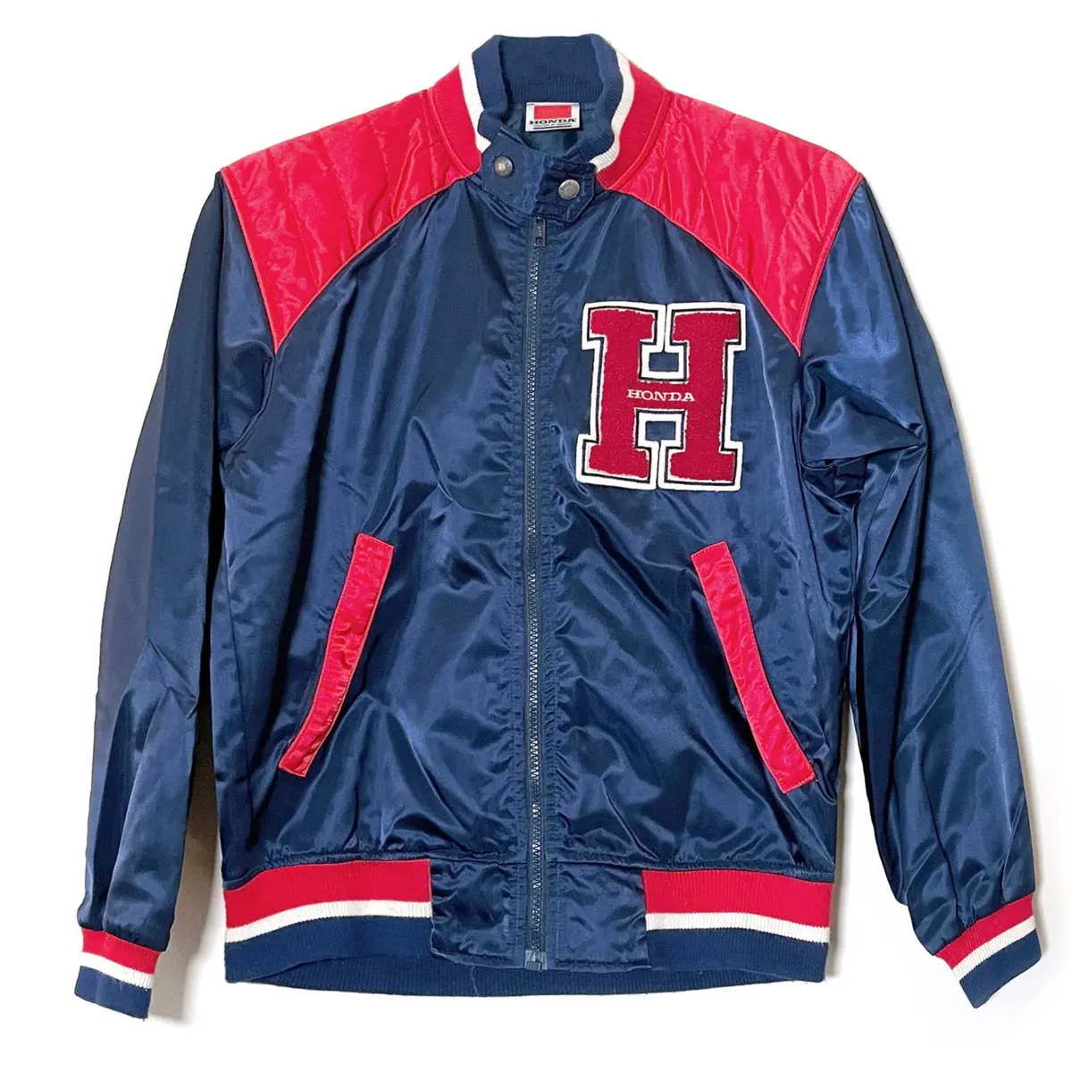 Japan Retro Jdm Vintage Varsity Letterman 90'S Honda Racing Nylon Jacket 1