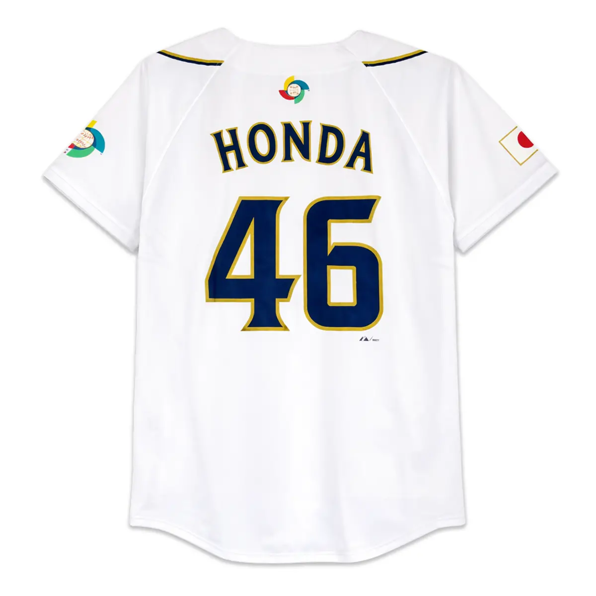 Majestic Japan Wbc 2013 World Baseball Classic Yuichi Honda Jersey #46 White 1