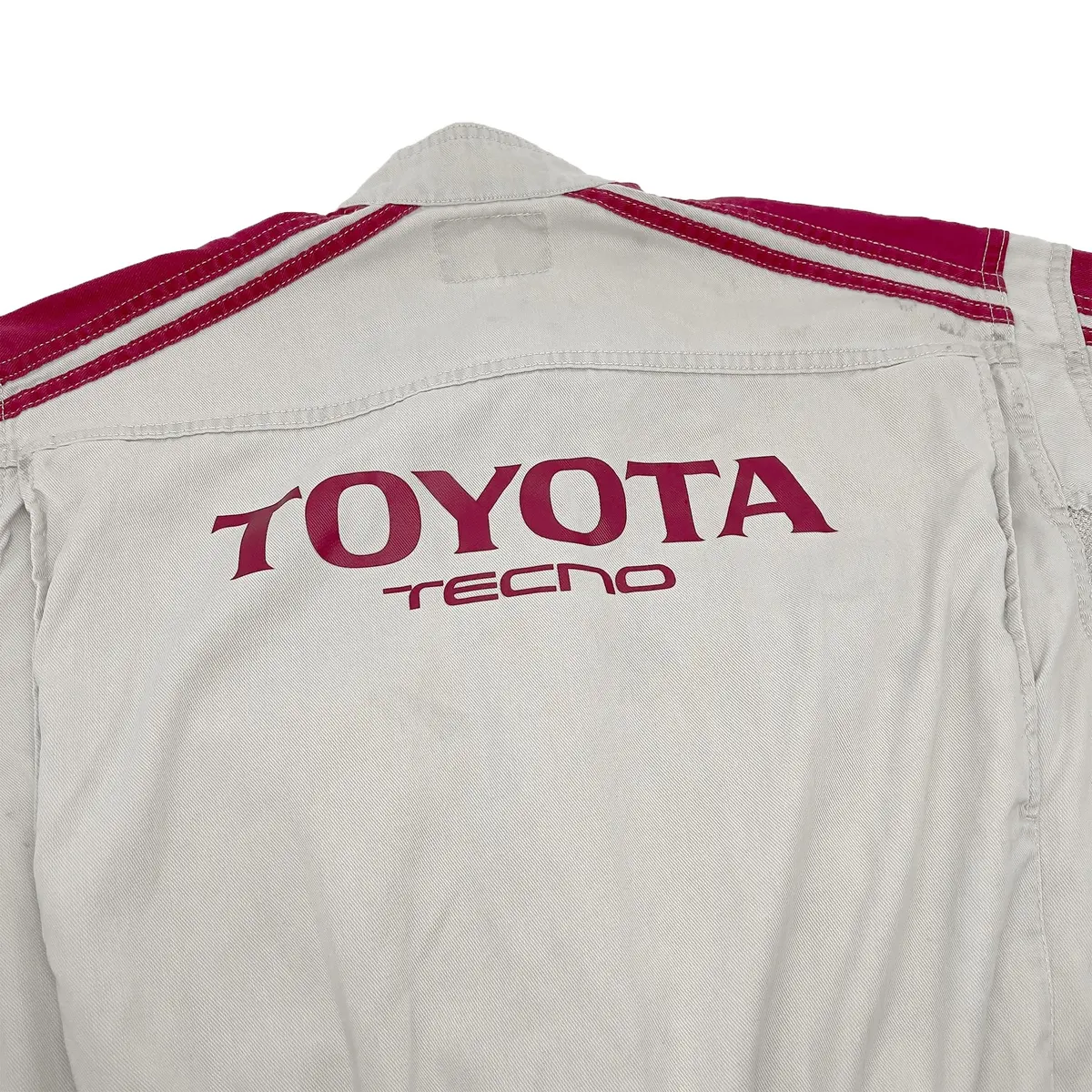 Jdm Retro Toyota Tecno Jumpsuit Coveralls Mechanic Suite Tsunagi Red 3
