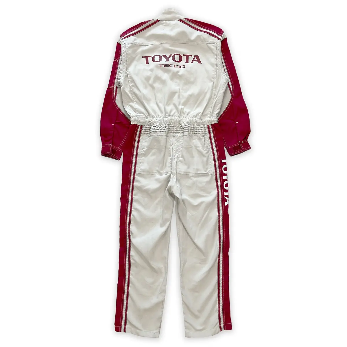 Jdm Retro Toyota Tecno Jumpsuit Coveralls Mechanic Suite Tsunagi Red 2