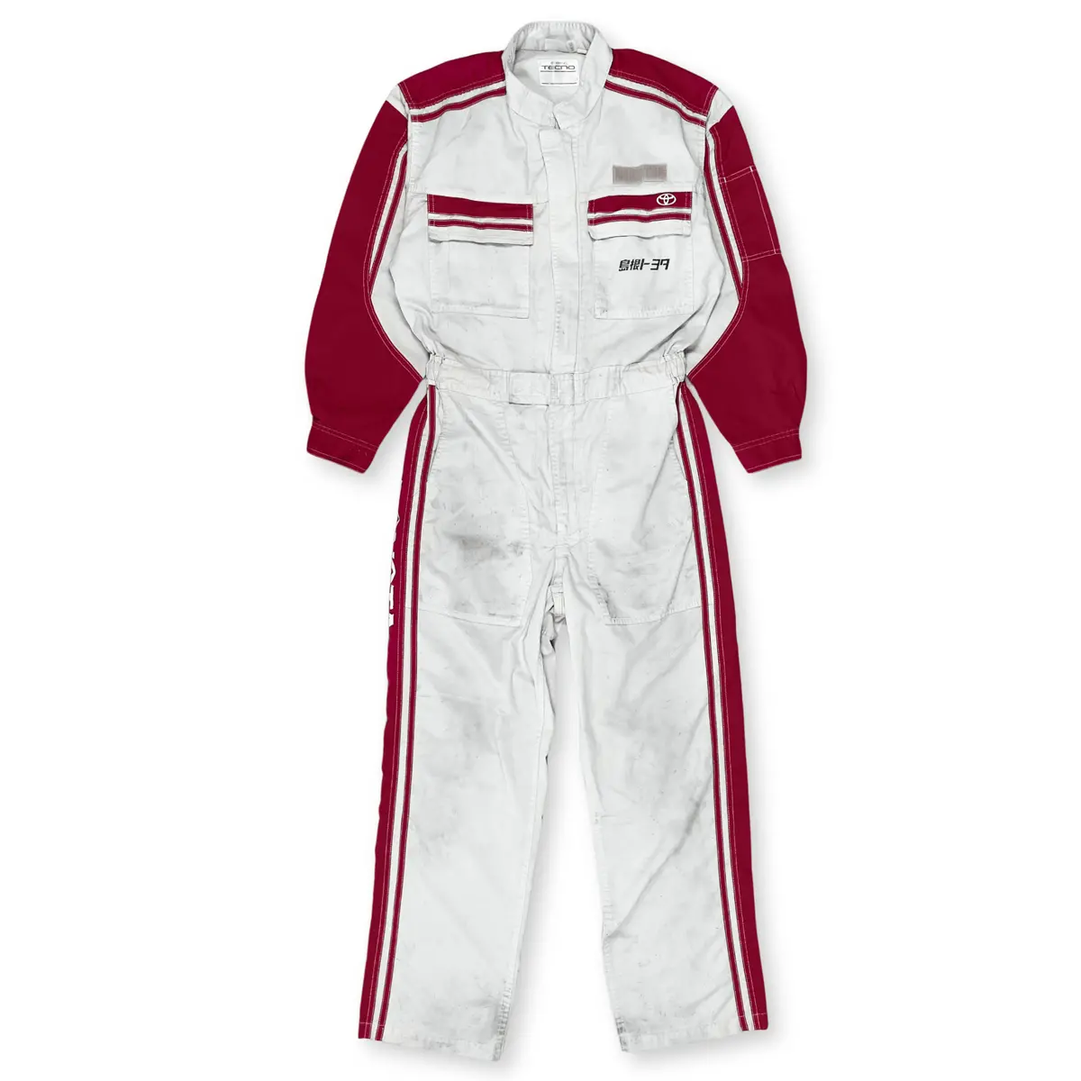 Jdm Retro Toyota Tecno Summer Jumpsuit Coveralls Mechanic Tsunagi Red 1