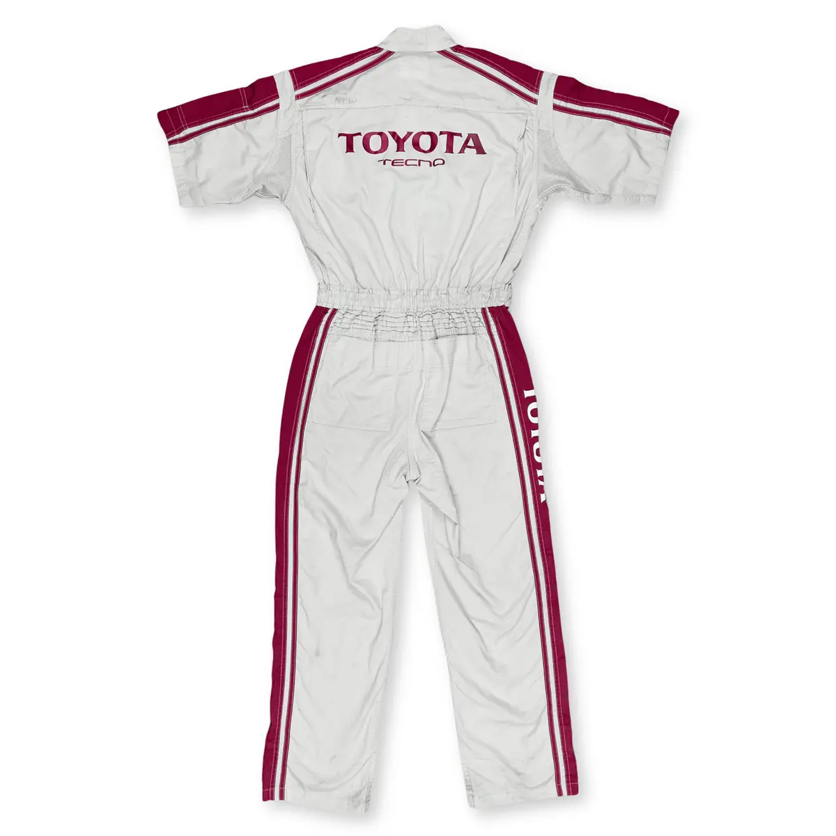Jdm Retro Toyota Tecno Summer Short Sleeve Jumpsuit Coveralls Tsunagi Red 2