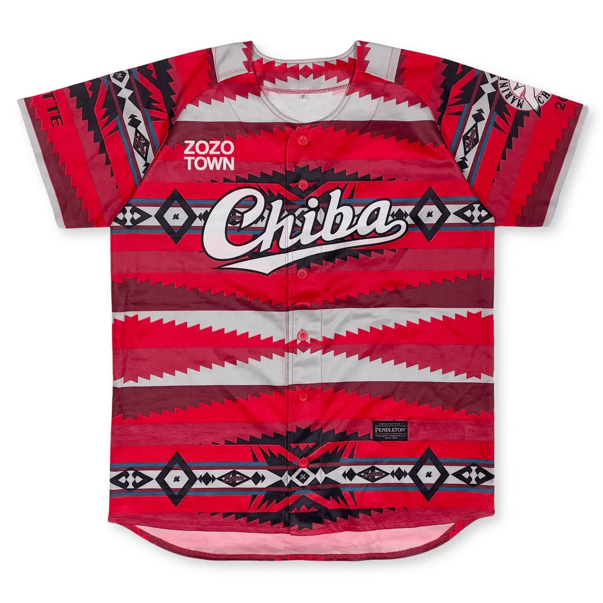 Limited Japan Npb Chiba Lotte Marines Pendleton Baseball Fan Jersey 2019 1