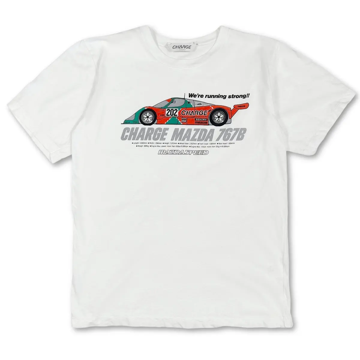 New 1980S Vintage Japan Jdm Le Mans Charge Mazda Mazdaspeed 767B T-Shirt 1